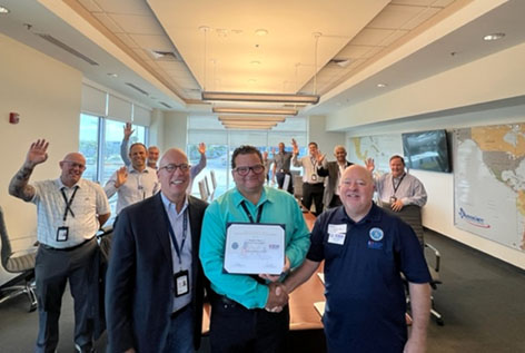 Amerijet’s Vice President of Flight Operations, Matthew Macri receives ESGR Patriot Award