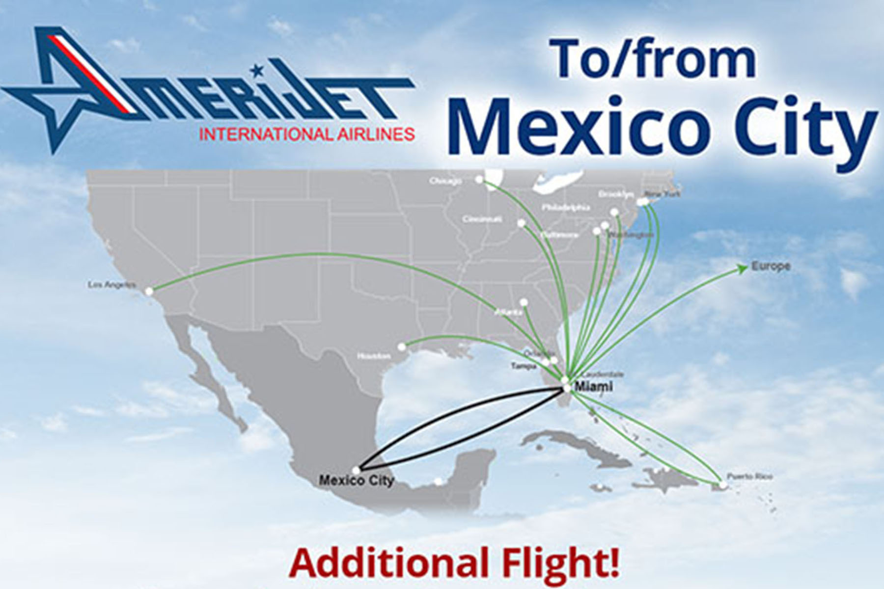 Amerijet Operates Direct Cargo Flights From/To México